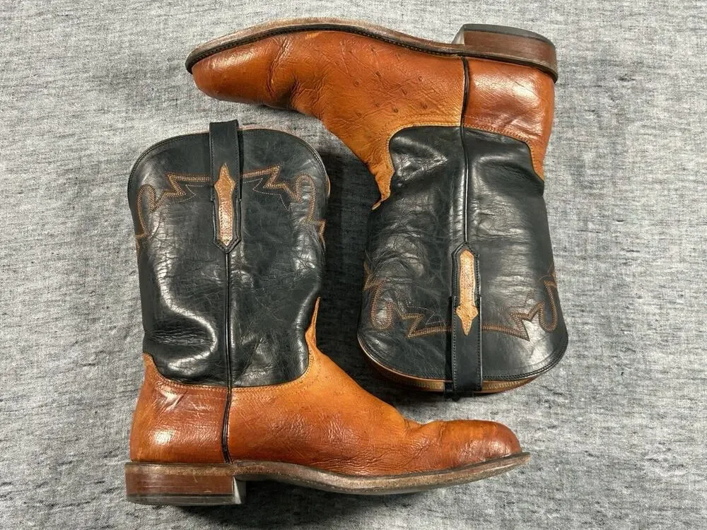 Lucchese Sunset Exotic Cowboy Boots Mens 11.5 2E Leather Western Made in USA